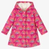 Hatley Girls Pink Rainbow Raincoat