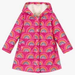 Hatley Girls Pink Rainbow Raincoat