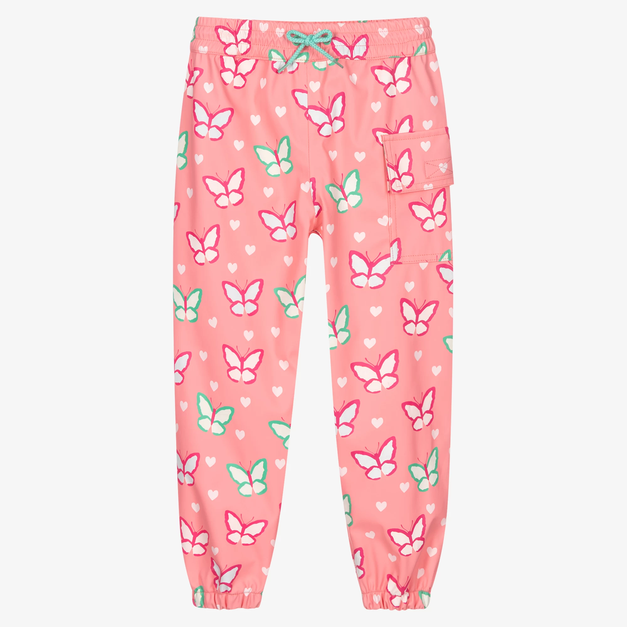 Hatley Girls Pink Splash Trousers 3 Hatley Girls Pink Splash Trousers