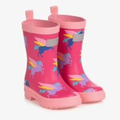Hatley Girls Pink Unicorn Rain Boots