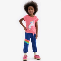 Hatley Girls Pink Unicorn Tie Front T-Shirt -Kids Fashion World hatley girls pink unicorn tie front t shirt 515038 5d724890ecd0cc0d41fe7c187e4b6033cac9ed78 outfit