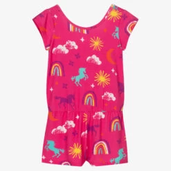 Hatley Girls Pink Viscose Playsuit