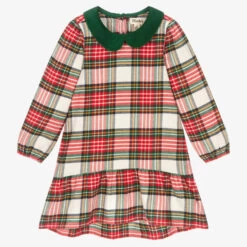 Hatley Girls Red & Green Check Dress