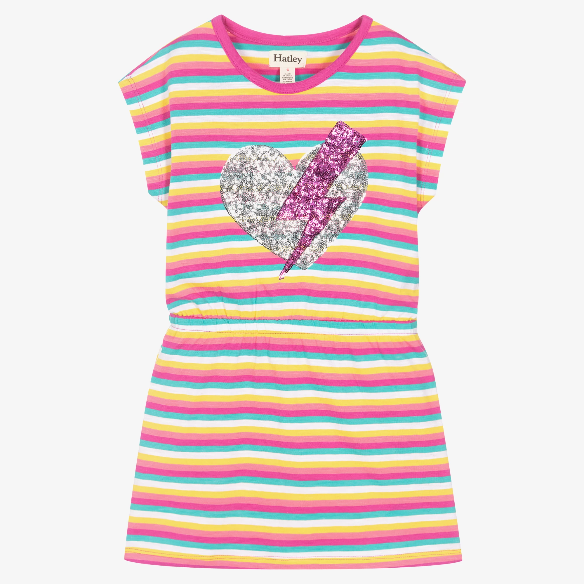Hatley Girls Striped Sequin Heart Dress 3 Hatley Girls Striped Sequin Heart Dress