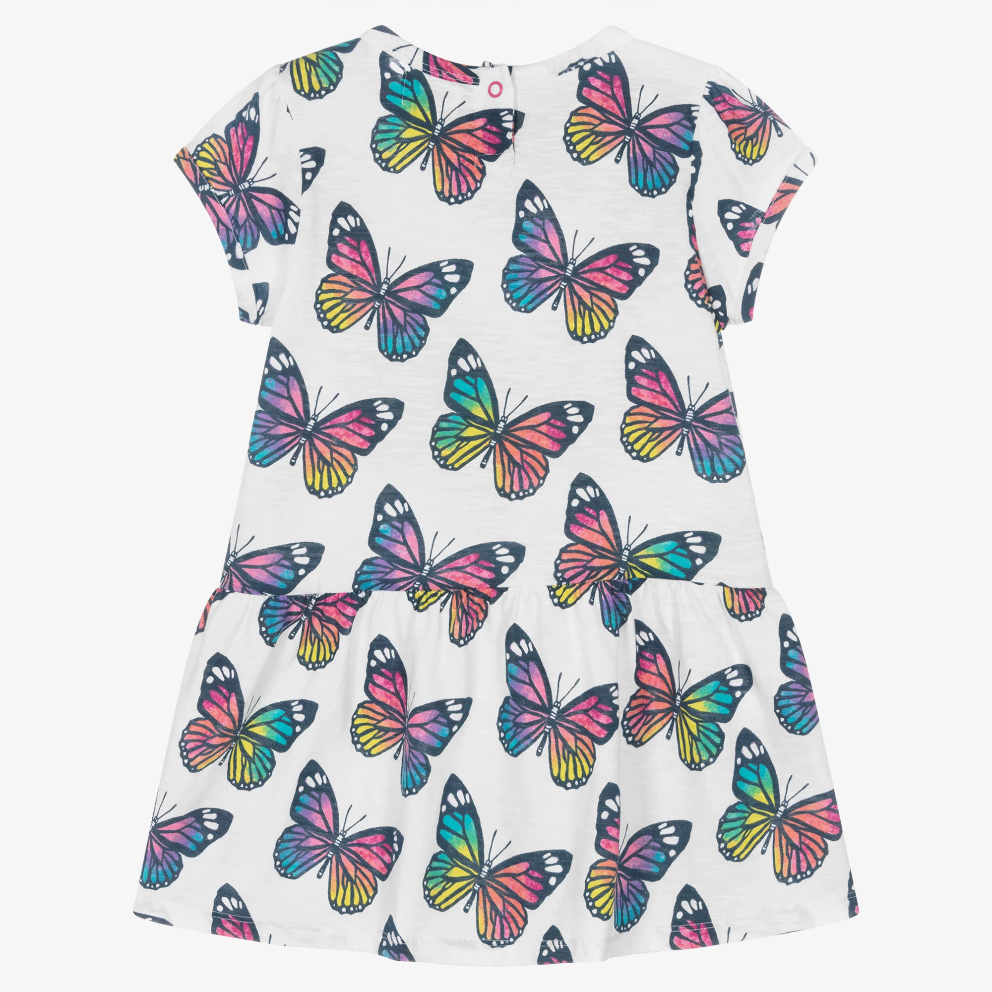 Hatley Girls White Butterfly Print Dress 4 Hatley Girls White Butterfly Print Dress - Image 2