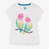 Hatley Girls White Cotton Parrot T-Shirt