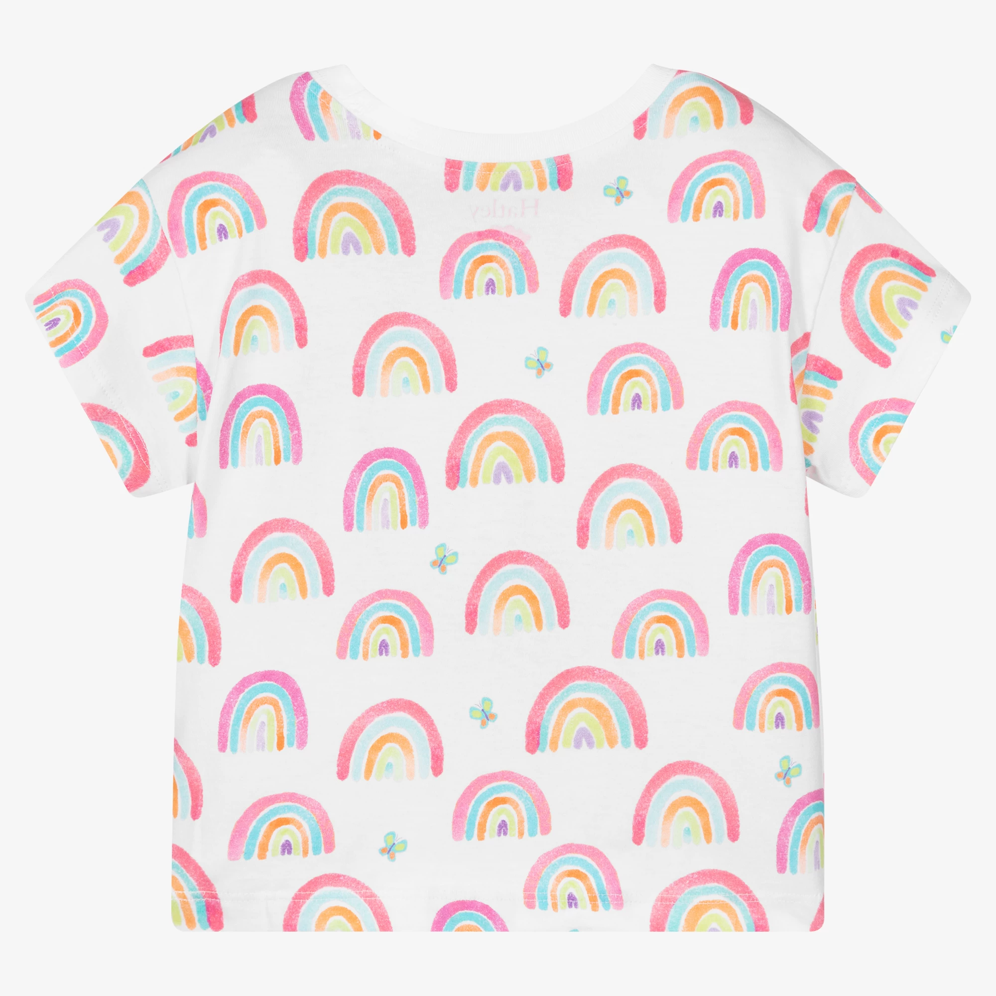 Hatley Girls White Cotton T-Shirt 4 Hatley Girls White Cotton T-Shirt - Image 2