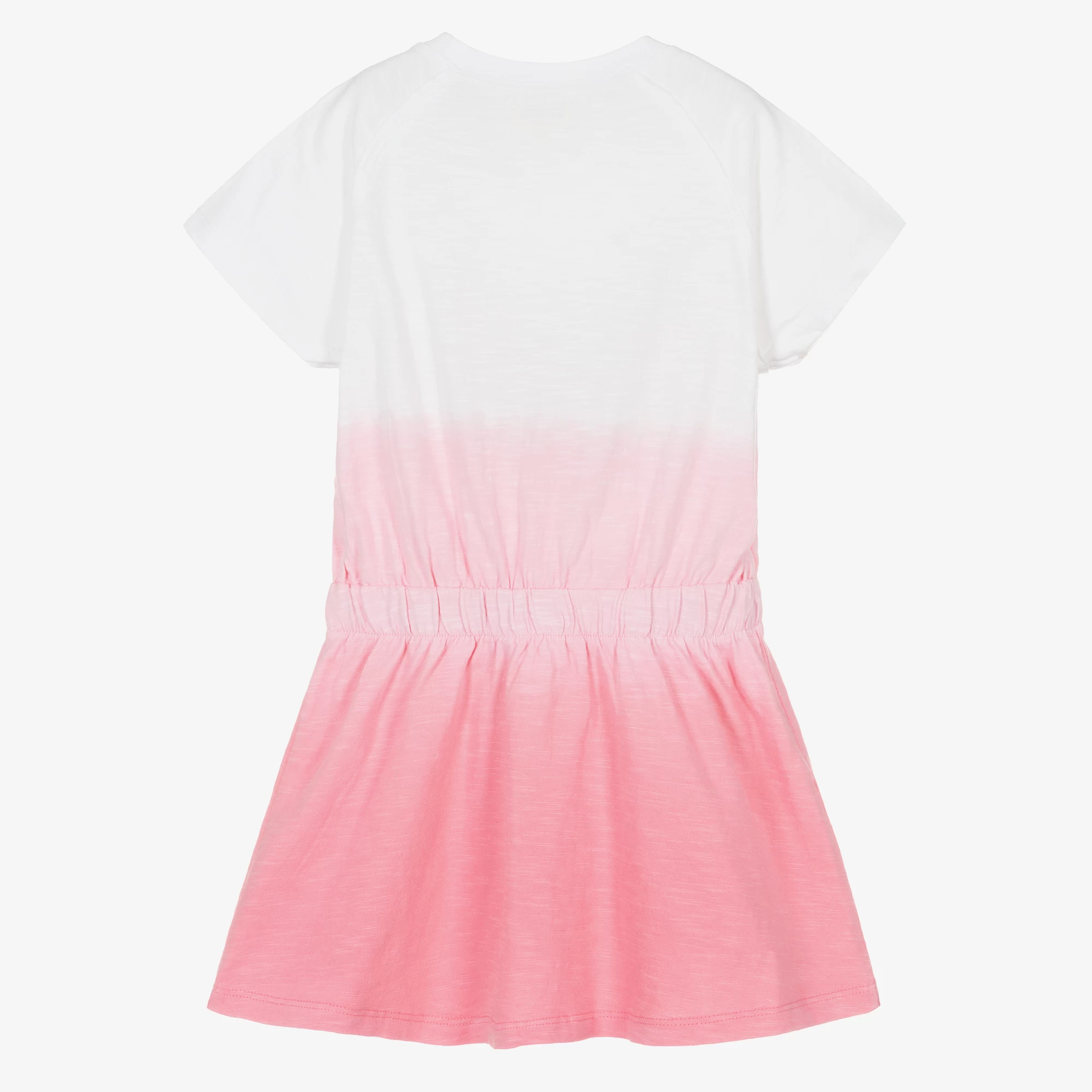 Hatley Girls White & Pink Ombré Cotton Dress 4 Hatley Girls White & Pink Ombré Cotton Dress - Image 2