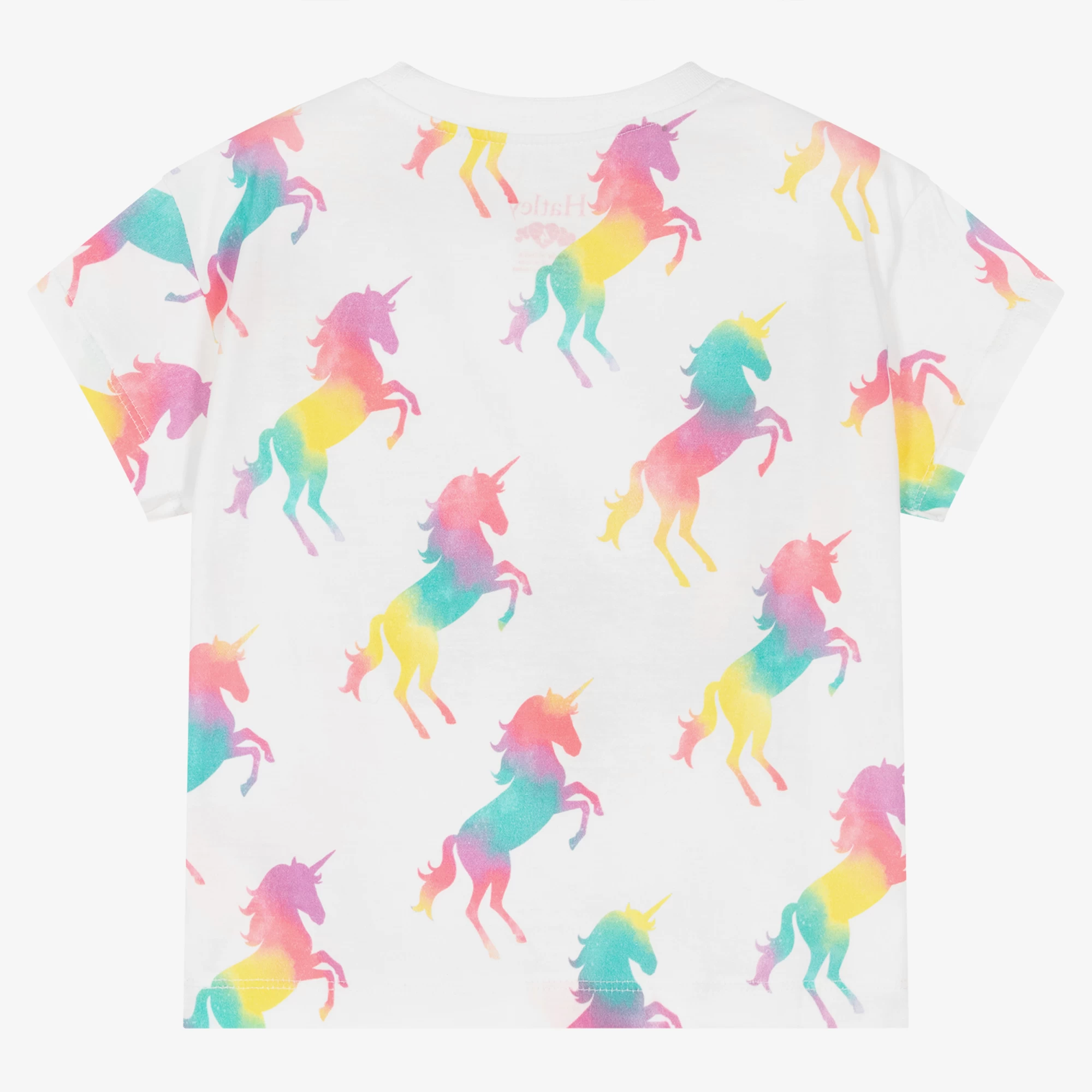 Hatley Girls White Rainbow Unicorn T-Shirt 5 Hatley Girls White Rainbow Unicorn T-Shirt - Image 3