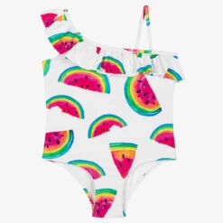 Hatley Girls White Swimsuit (UPF50+)