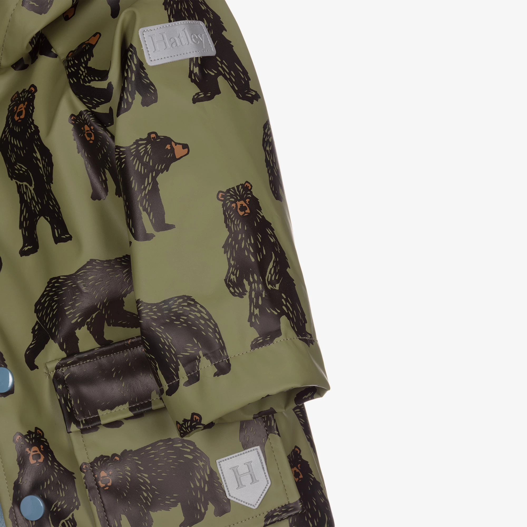 Hatley Green Bears Baby Raincoat 6 Hatley Green Bears Baby Raincoat - Image 4