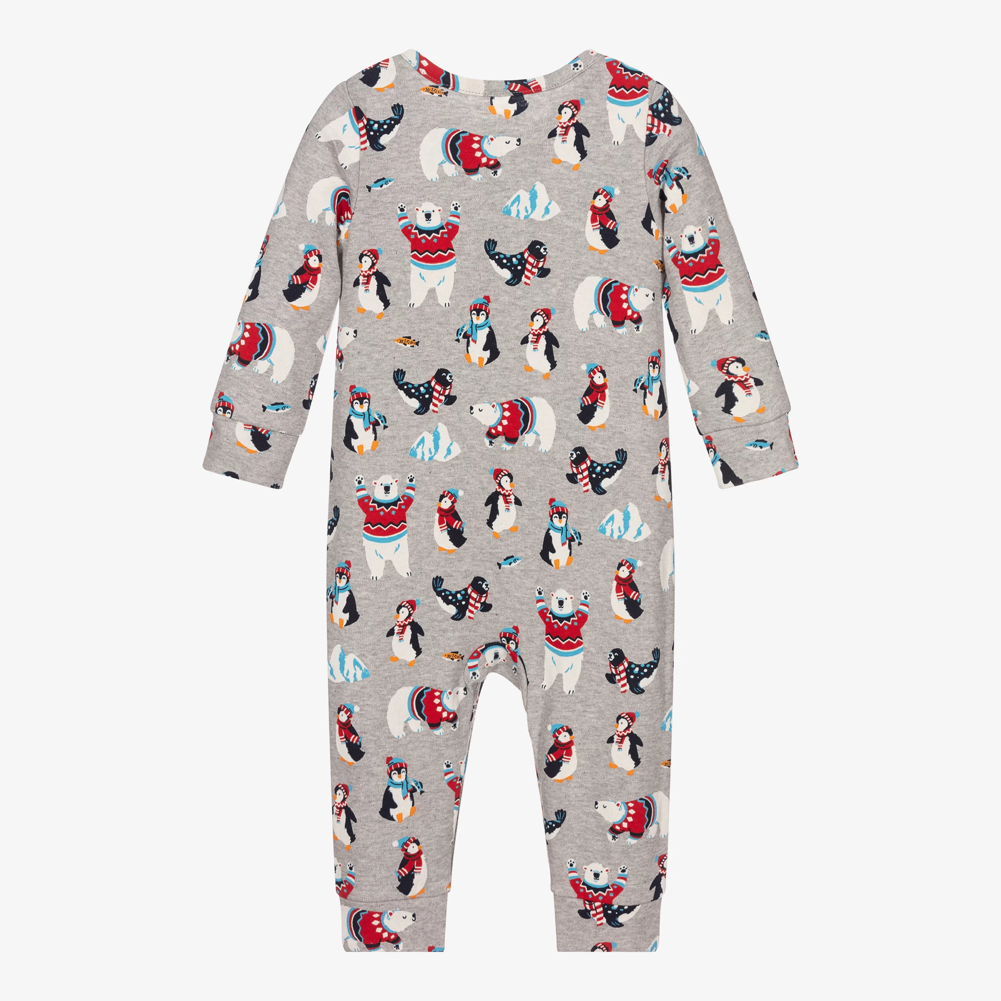 Hatley Grey Penguins Rompersuit 4 Hatley Grey Penguins Rompersuit - Image 2