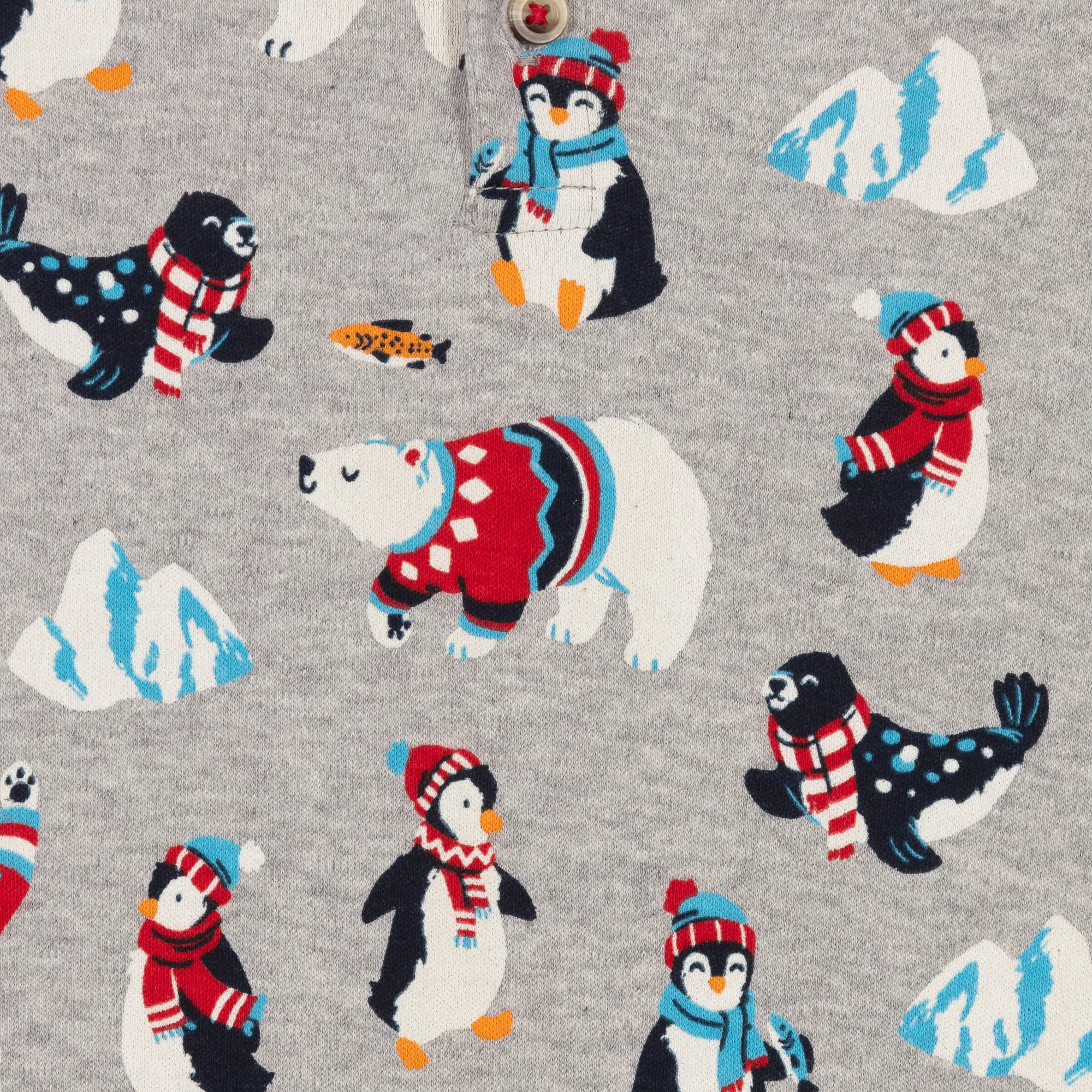 Hatley Grey Penguins Rompersuit 5 Hatley Grey Penguins Rompersuit - Image 3