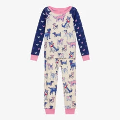 Hatley Ivory & Blue Puppy Pyjamas