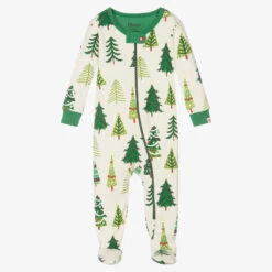 Hatley Ivory Cotton Festive Babygrow