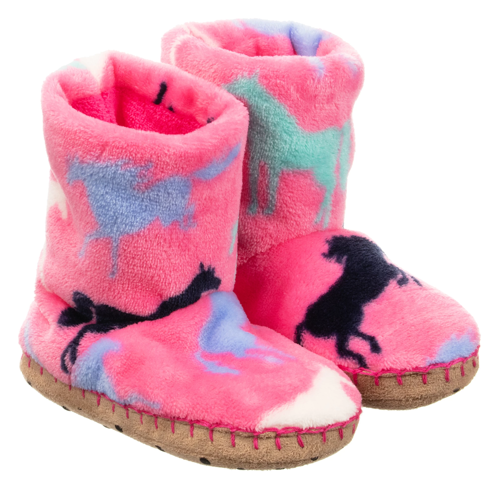 Hatley Pink Fleece Slippers 3 Hatley Pink Fleece Slippers