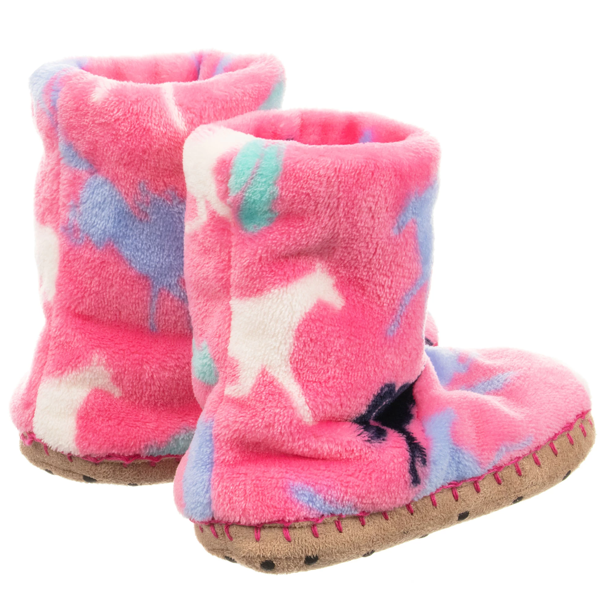 Hatley Pink Fleece Slippers 4 Hatley Pink Fleece Slippers - Image 2