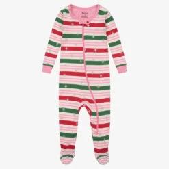 Hatley Pink & Green Cotton Babygrow