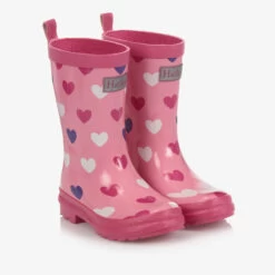 Hatley Pink Hearts Rainboots