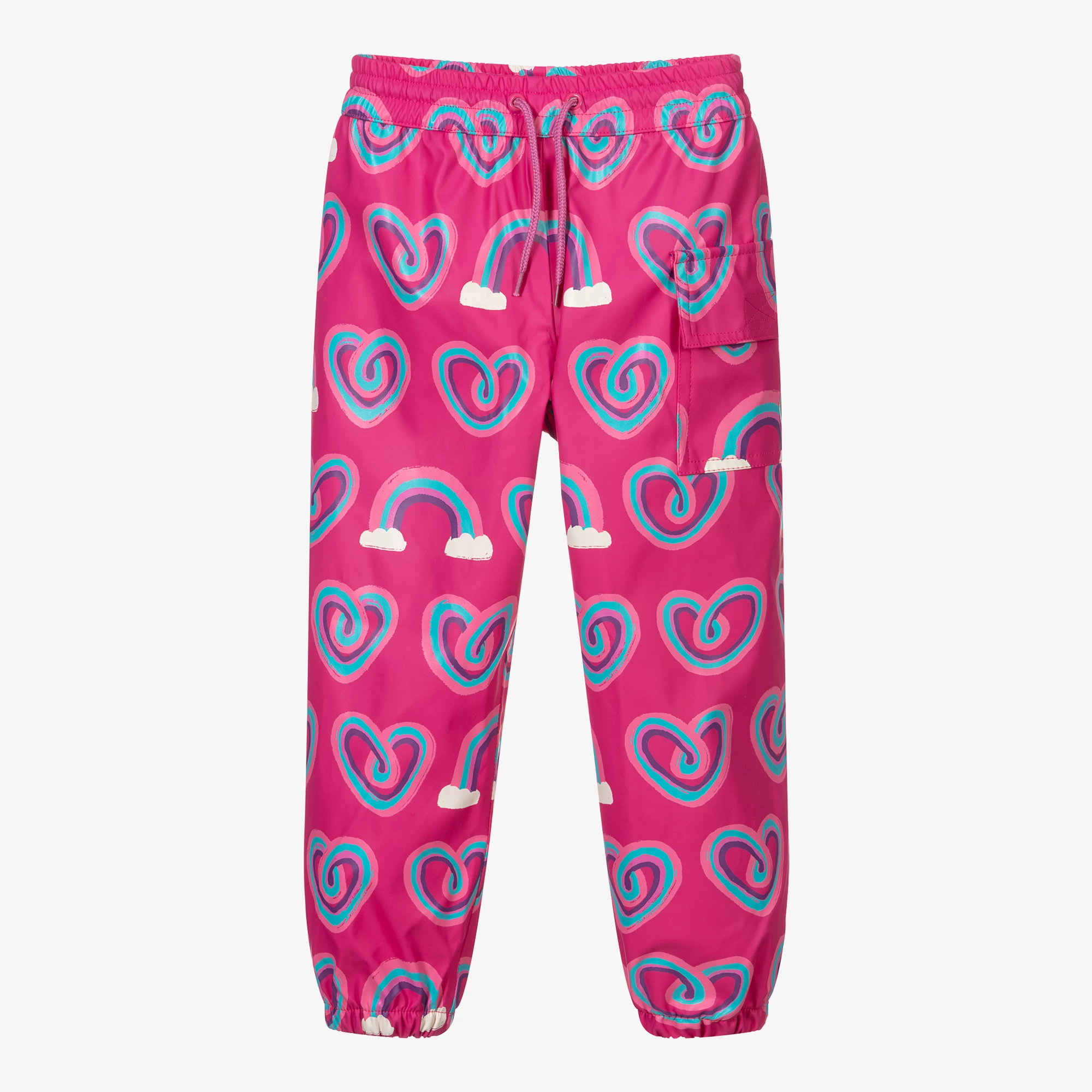 Hatley Pink Hearts Splash Trousers 3 Hatley Pink Hearts Splash Trousers