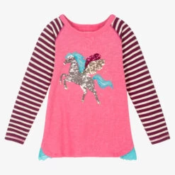 Hatley Pink Sequin Pegasus Cotton Top