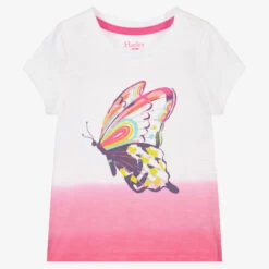Hatley Pink & White Cotton T-Shirt