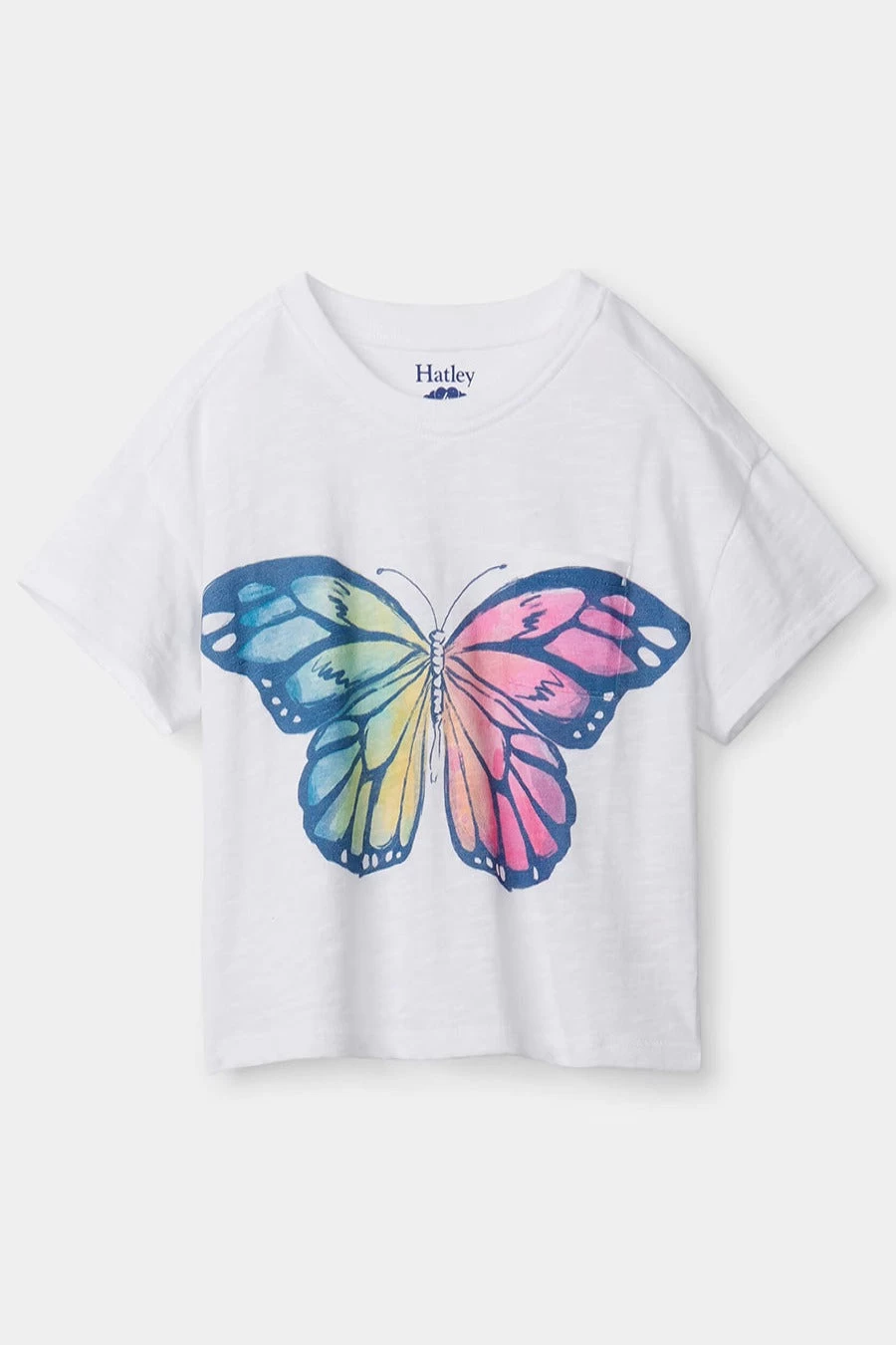 Girls Shirt Hatley Rainbow Butterfly Boxy 3 Girls Shirt Hatley Rainbow Butterfly Boxy
